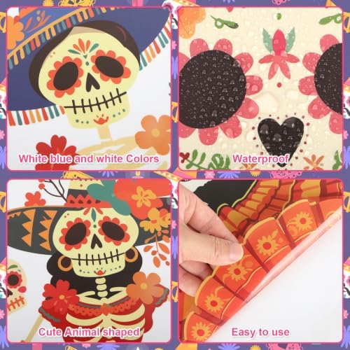 COCHIE Day of the Dead Sugar Skulls Window Clings 6 Sheets