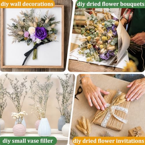 150Pcs DIY Natural Dried Flower Set, Preserved Mini Flowers Bouquets
