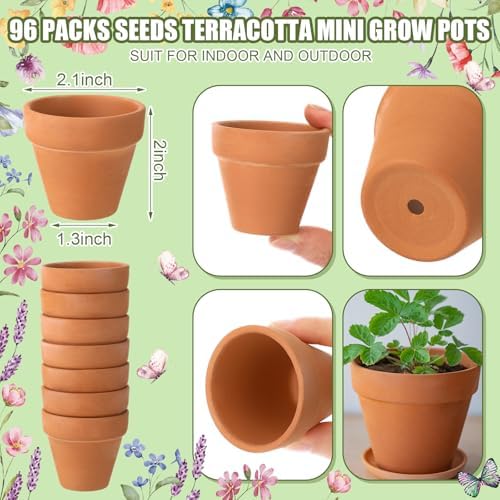 Reallnaive 96 Sets Baby in Bloom Baby Shower Party Favors Seed Packets