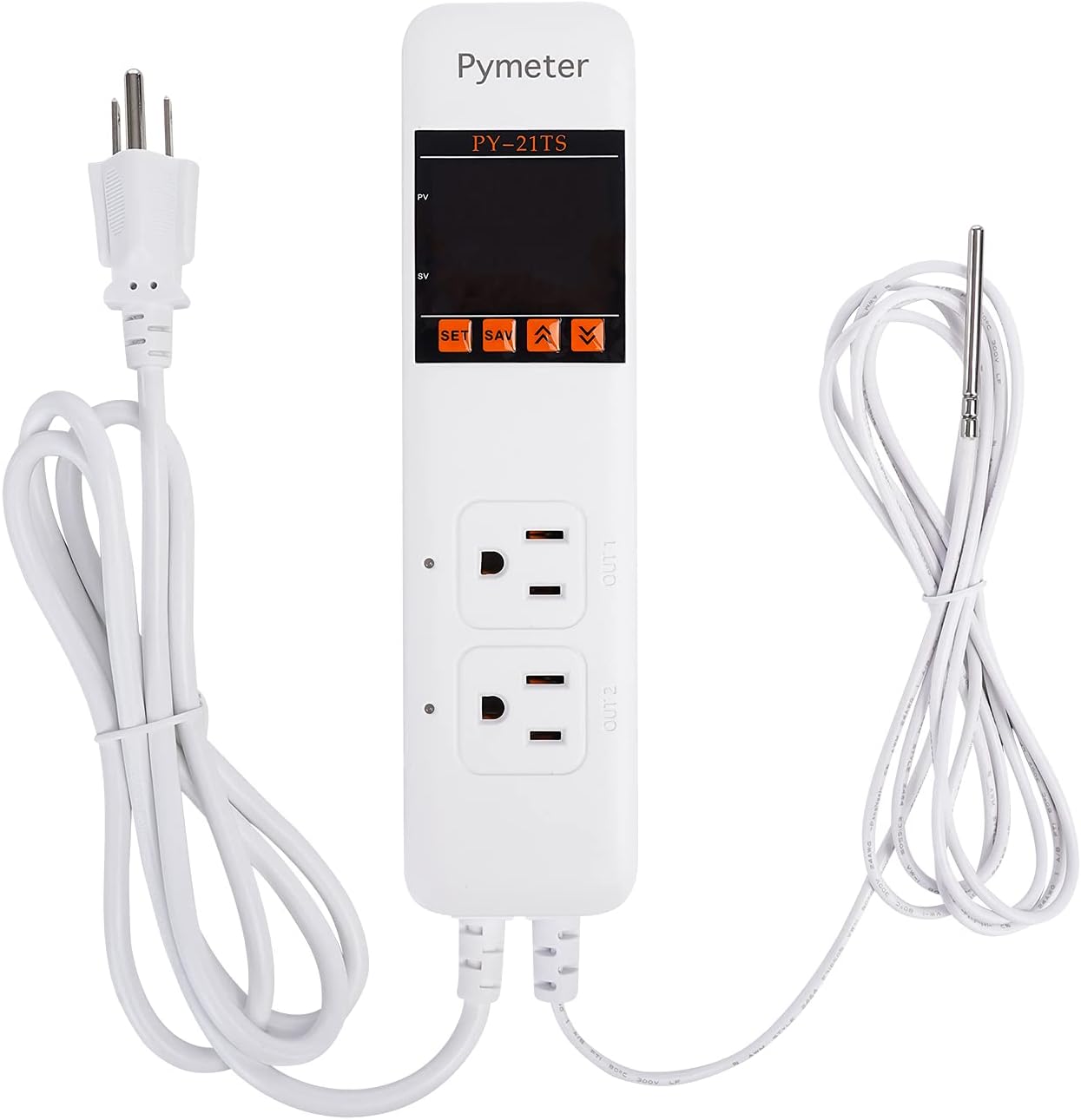 Attic Fan Thermostat Controller Temperature Switch Plug Outlet for Seedlings, Germination, Rooting, Greenhouse