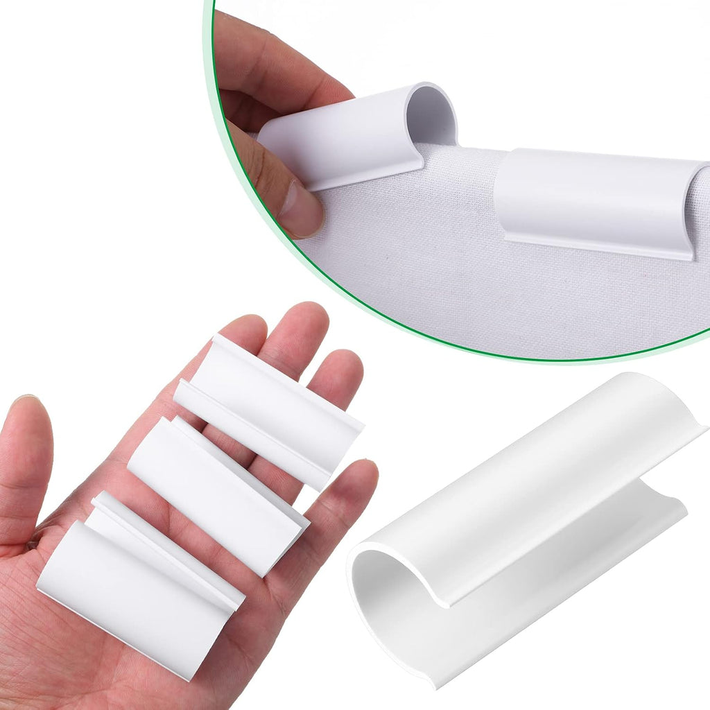Jetec 64 Pieces PVC Pipe Clips Pool Cover Clamps for Above Ground Pools for Greenhouses, Row Covers, Shelters, Bird