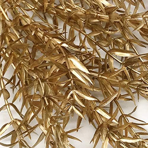 Artificial Plants for Christmas Decor, PASYOU Plastic Grass Fake Shrubs Simulation Sharp Leaves Indoor Outdoor Home Garden Planter Filler Party Hotel Verandah Wedding Faux DIY Decoration - Gold 4 Pack