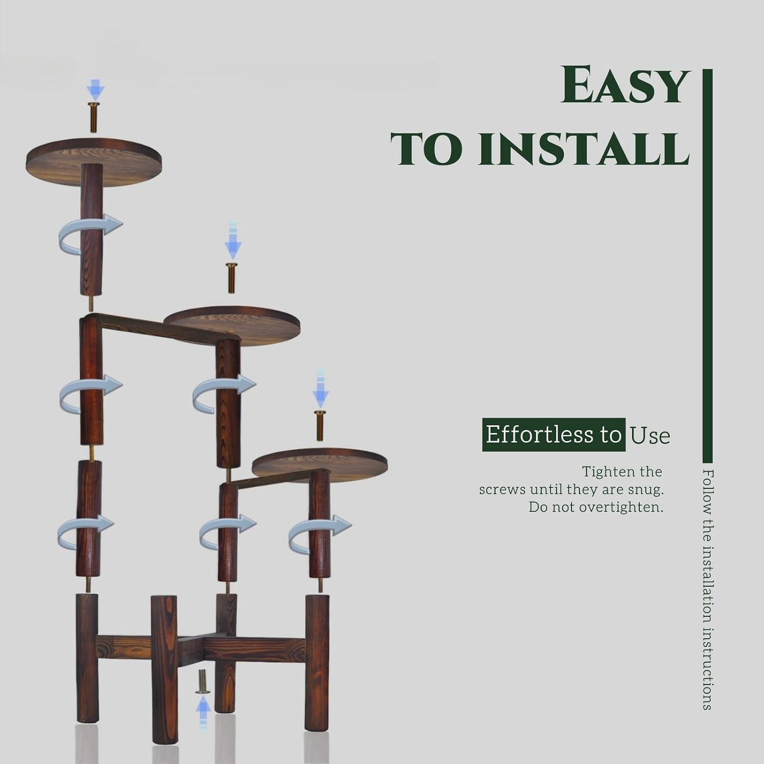 4 Tier Plant Stand Indoor, Wood Tall Corner Plant Display Shelf, Multi Tier Planter Holder Flower Rack Pot Stand For