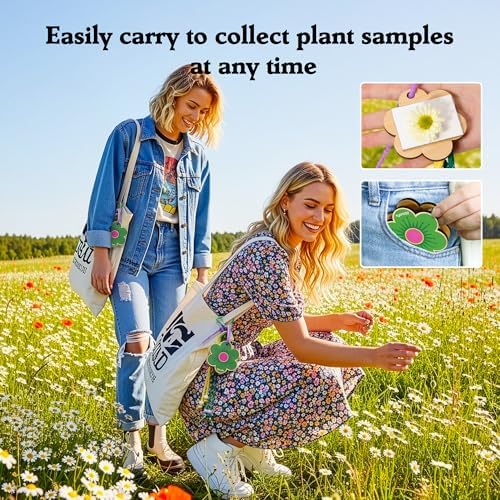 Aboofx Mini Flower Press 3" x 3", Pocket Flower Press Kit