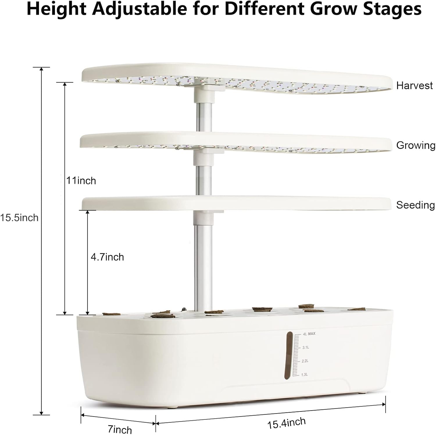 Hydroponics Growing System Kit 12 Pods Indoor Herb Garden with Grow Light | Hydrophonic Planter with Automatic Timer