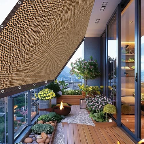 80% Shade Cloth, Durable Mesh Tarp with Grommets, Garden Sunblock Shade Cloth Shading Antifreezing for Plants Cover, Greenhouse, Barns Kennel, Patio, Tomatoes