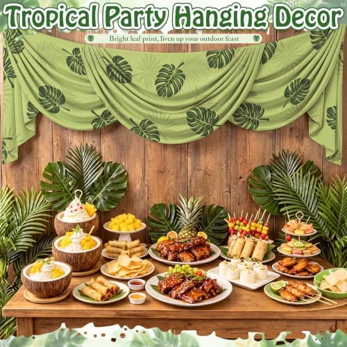 Leinuosen Tropical Hanging Decorations Jungle Palm Leaves Garland, Tropical