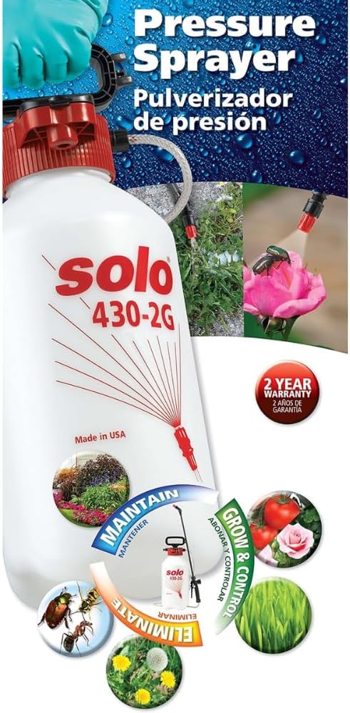 SOLO 430-2G 2-Gallon Handheld Sprayer with Viton® Seals in Key Locations