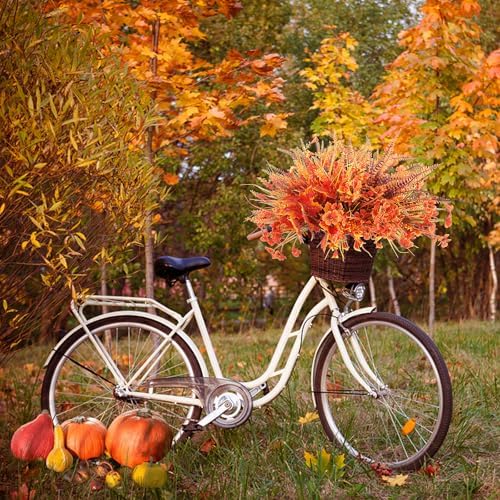 21 Bundles 9 Styles Artificial Fall Flowers for Outdoors Fall Decorations