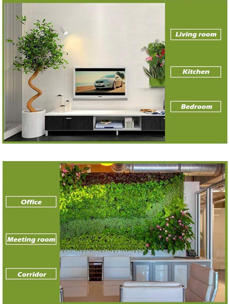Hanging Planting Grow Bags, 64 Pockets Hanging Vertical Wall Planter Wall Mounted Grow Bag Outdoor Indoor Gardening