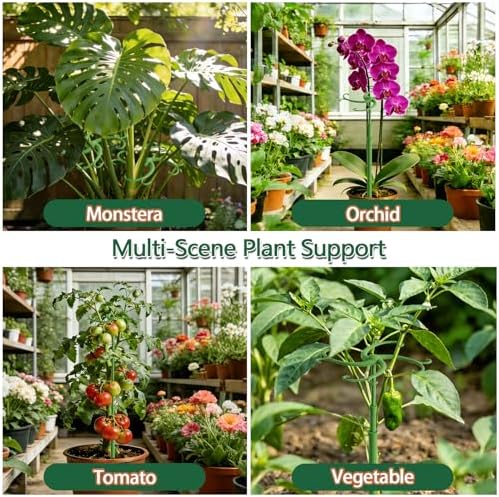 Telescoping Plant Stakes 5Pack 17.3to42.3IN Adjustable MonsteraPlantSupport