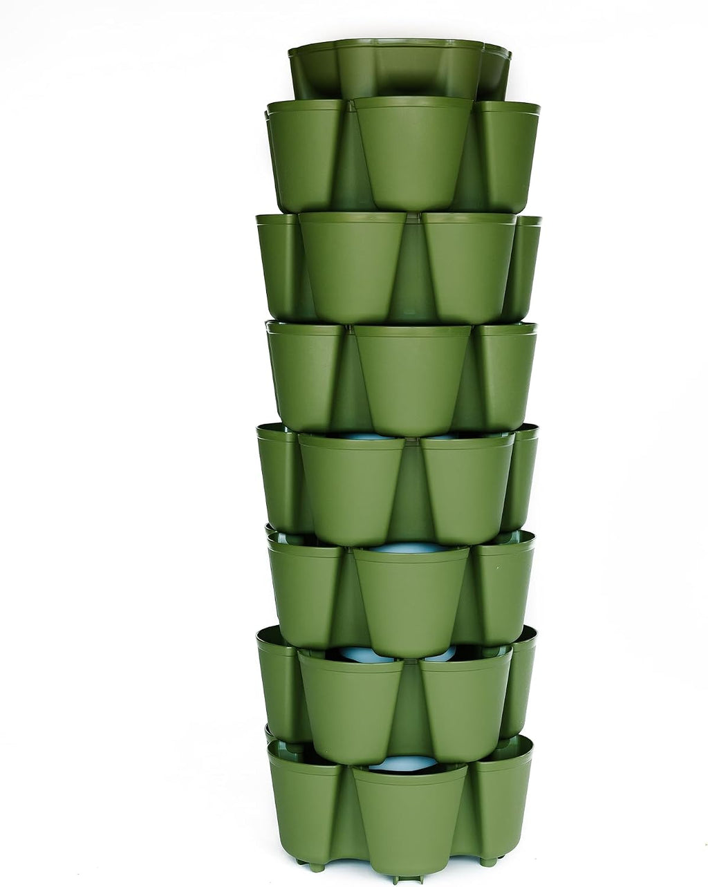 7 Tier Leaf Vertical Planter for Growing a Variety of Strawberries, Vegetables, Herbs, & Flowers (Evergreen)