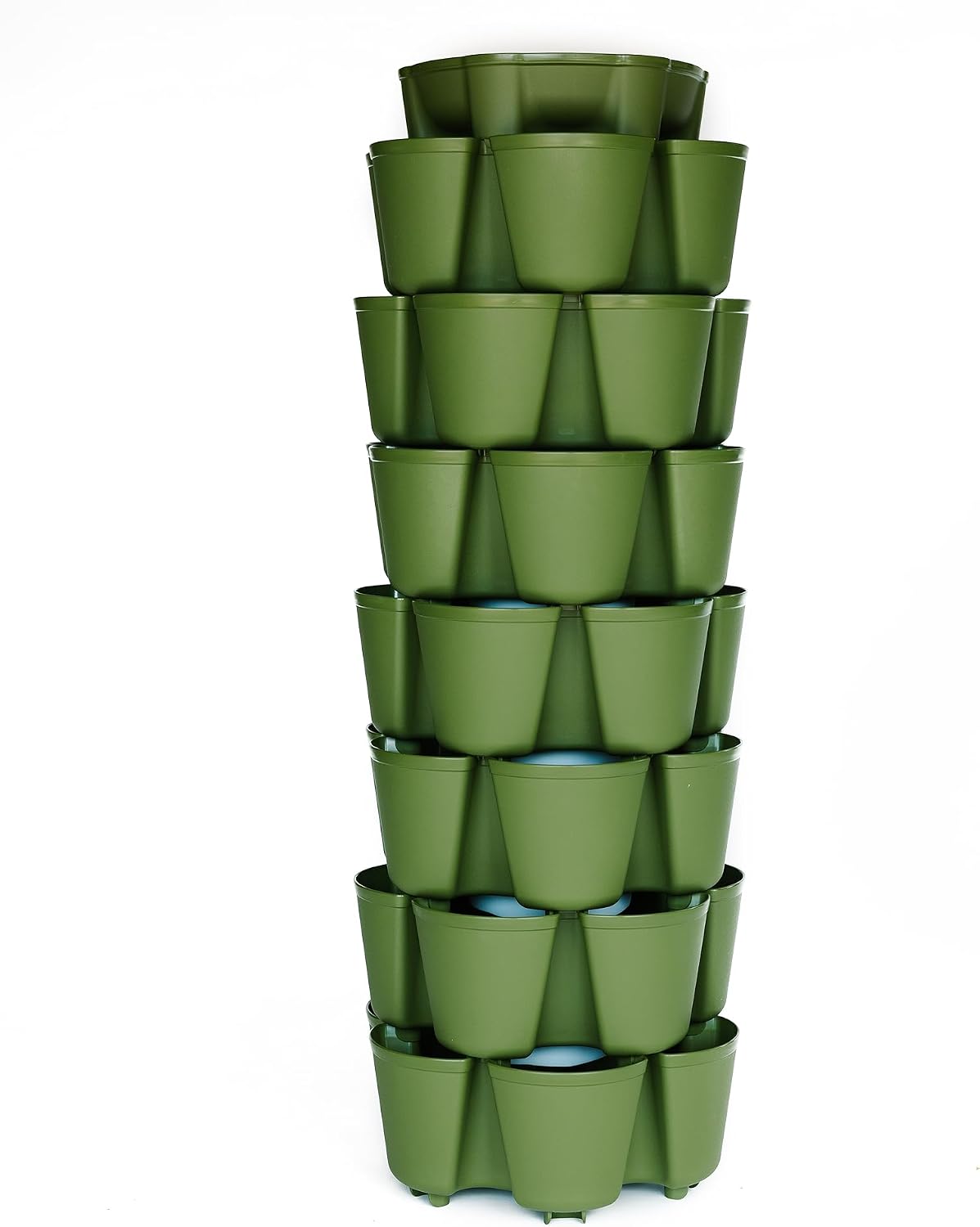 7 Tier Leaf Vertical Planter for Growing a Variety of Strawberries, Vegetables, Herbs, & Flowers (Evergreen)