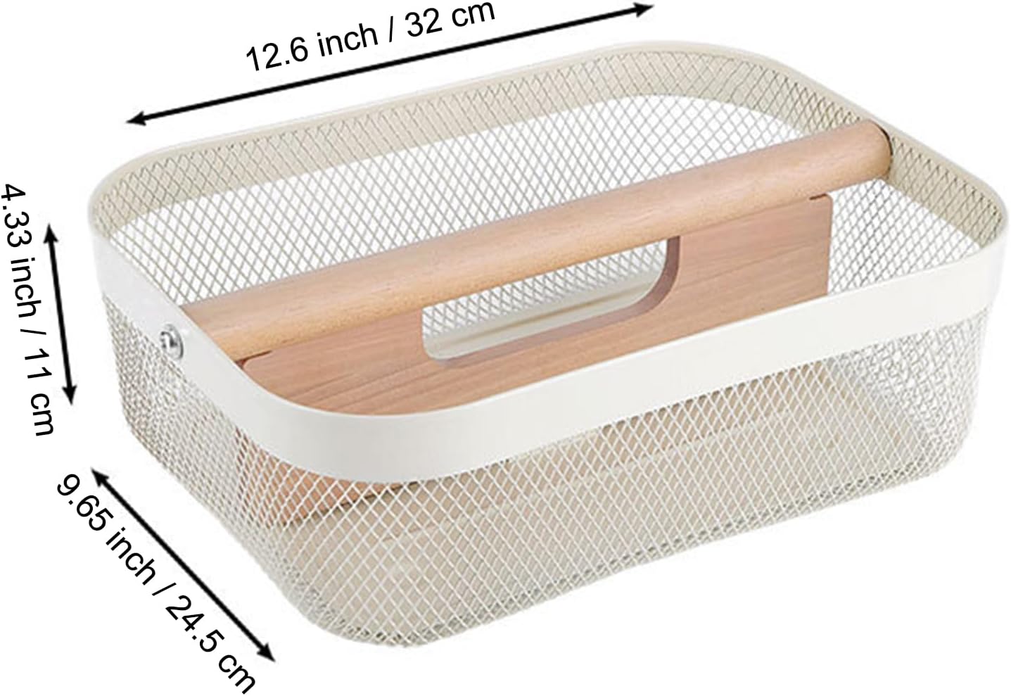 AJIODA Metal Mesh Steel Storage Basket, Garden Harvest Wire Organizer Basket Multi-functional Kitchen Fruit Basket with
