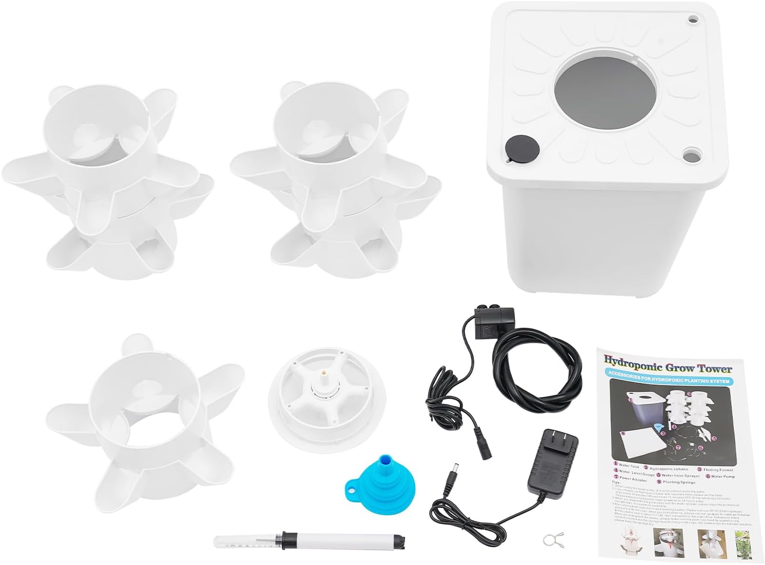 Hydroponics Growing System Kit & Vertical Indoor Garden Planter, 25-Pod Hydroponic Mechanism Indoor Plants, Herbs