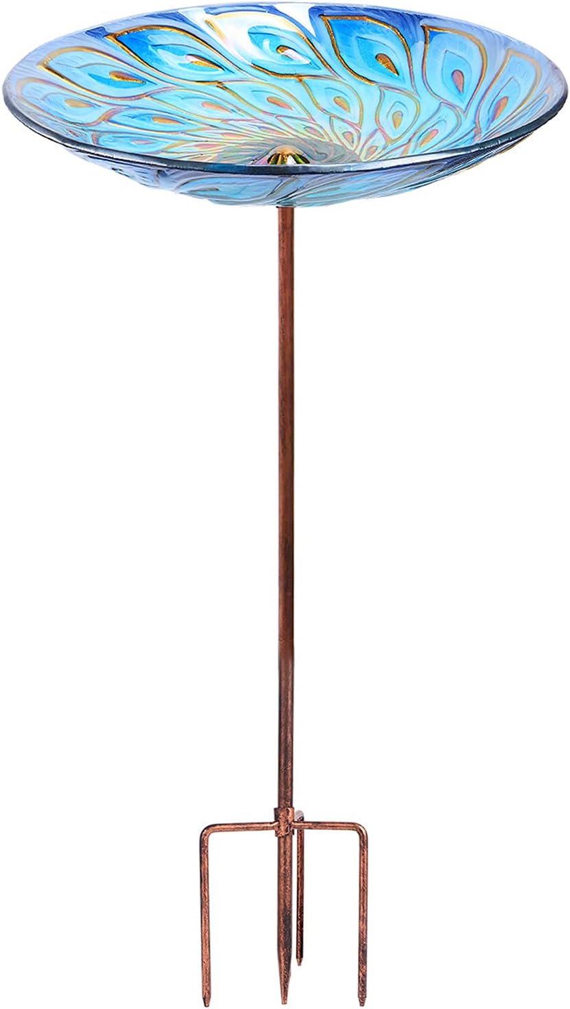VUWEZ Hanging Bird Bath, Hanging Bird Water Feeder for Outdoors, Feeder Bowl, 1 Pack Birdbath Tray Accessories for Outside, Plastic Birdbaths Tray for Garden Patio Decoration (12", Chocolate)