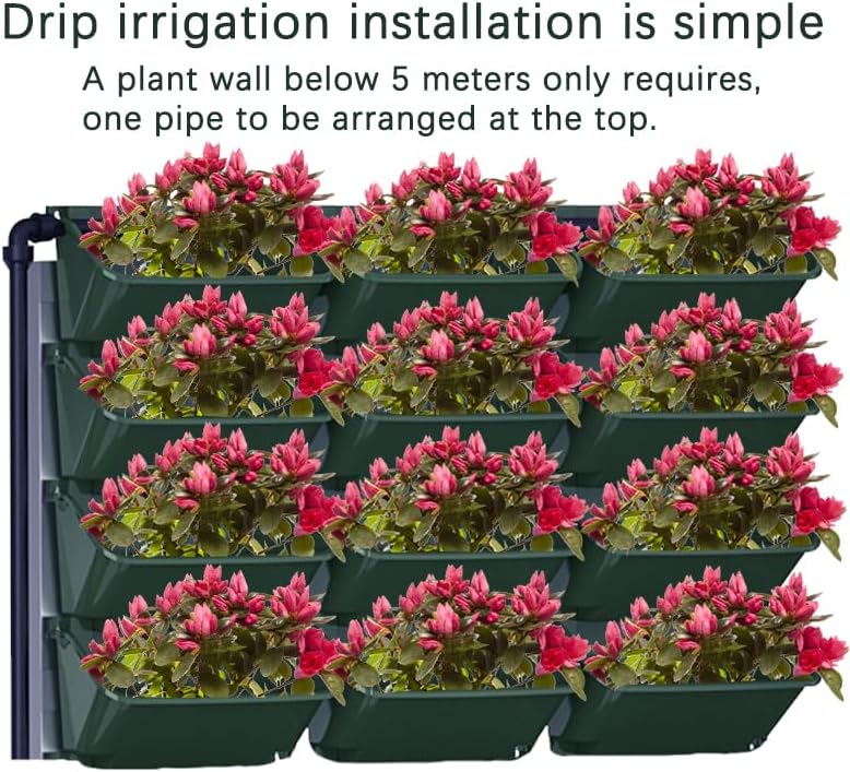 Self-Watering Wall Mounted Planter Set, Indoor and Outdoor Vertical Planter, Stackable Wall Mounted, for Balcony