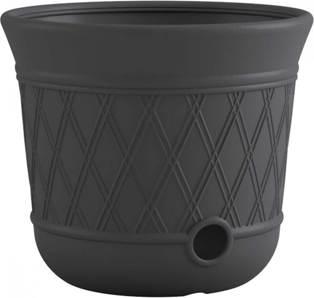 Suncast 2 Pack 14" x 12" Round Resin Decorative Weatherproof Outdoor Hideaway Standard Garden Hose Storage Pot with