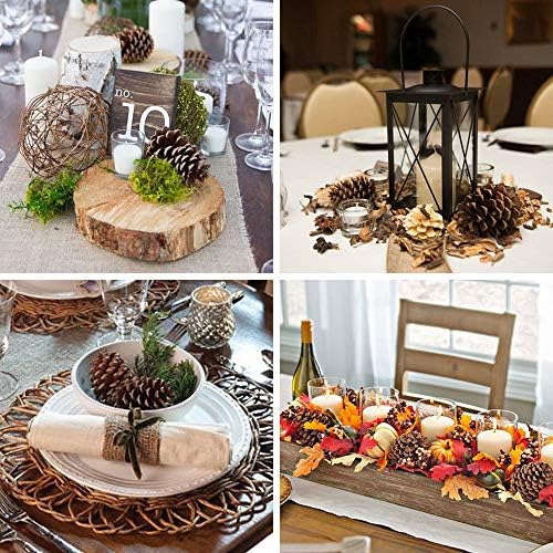 BESTTOYHOME 15 PCS Natural Pinecones Medium Pine Cones Ornaments Real Preserved Pine Cones - Dried -3" - 4" Tall for Guest Seating Place Card Holders or Wedding Guest Favors Christmas Winter Xmas