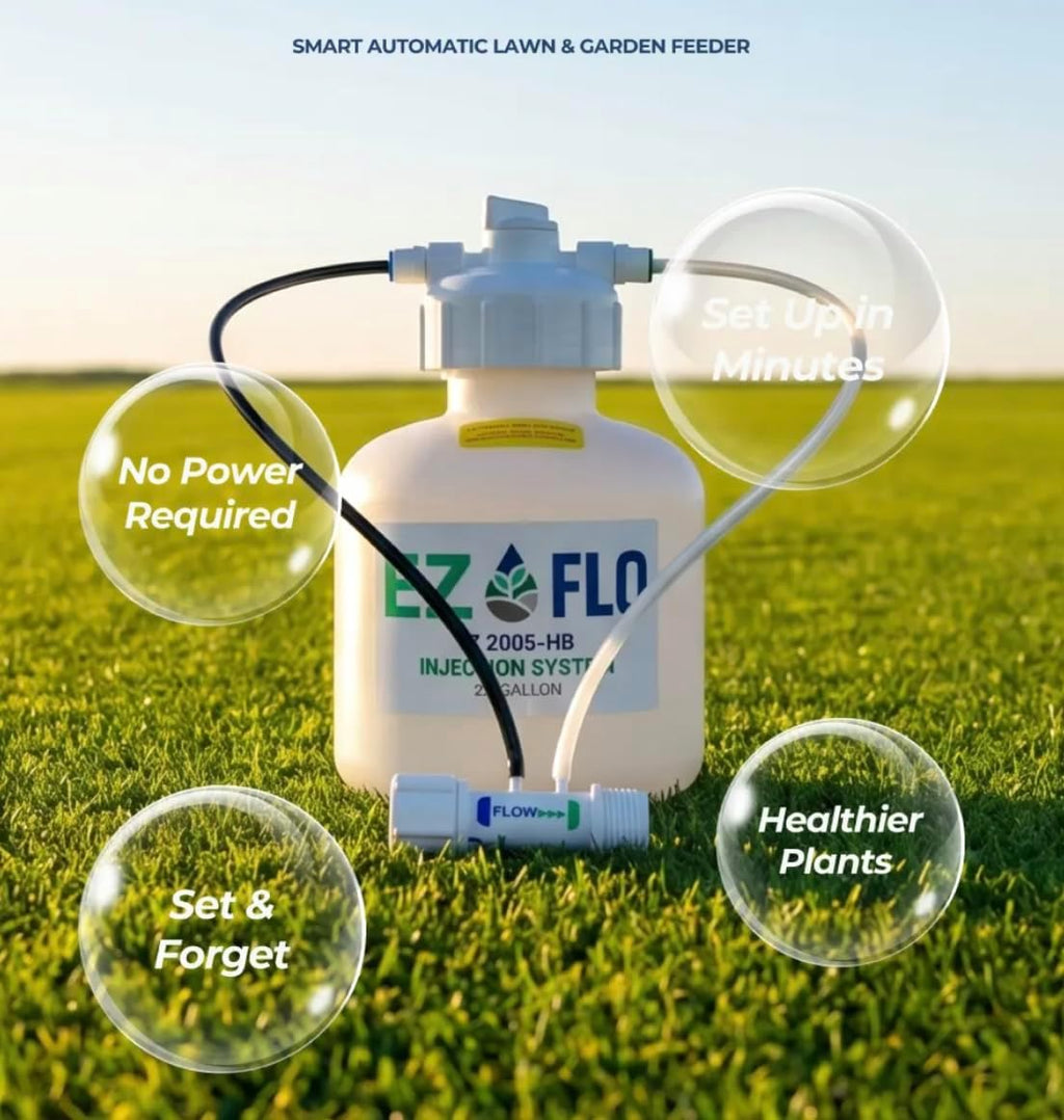 EZ-FLO 3/4 Gallon Hose‑Bib & Drip Fertilizer Injector | Low‑Pressure Garden Feeder for On/Off Flow & Drip Irrigation