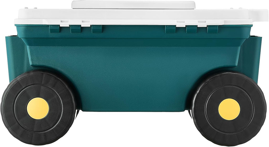 VEVOR Small Garden Seat, 2 in 1 Rolling Garden Cart with Storage Bin, Supports up to 227 lbs, Compact Outdoor Garden