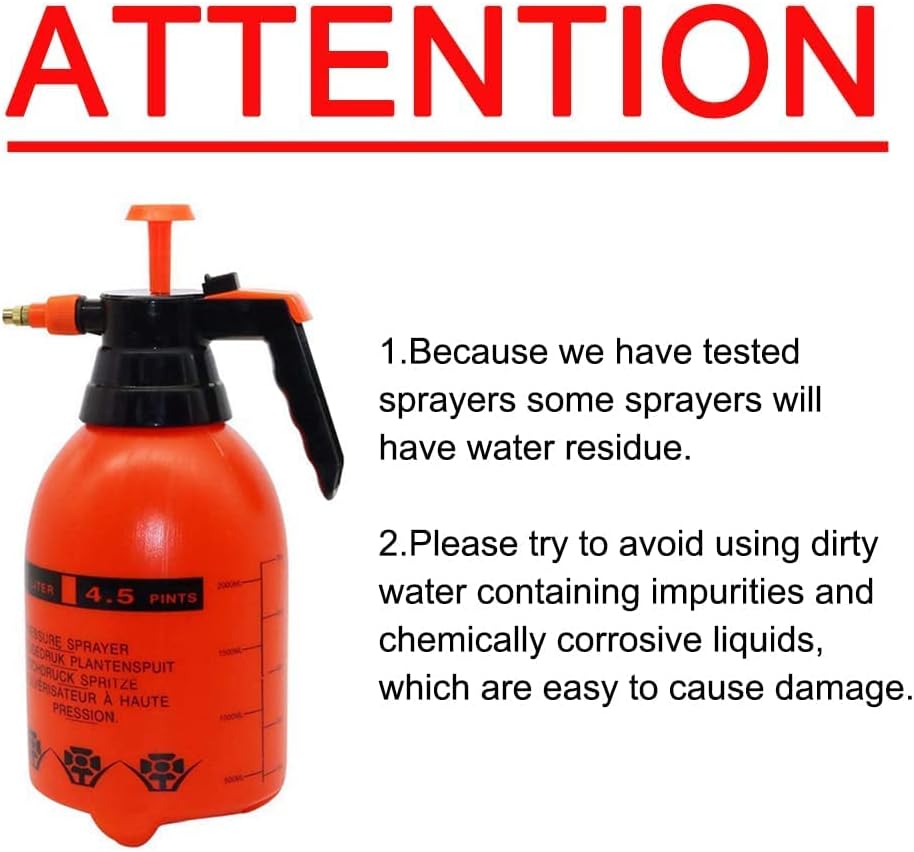 Joywayus 2PCS 68OZ Garden Pump Sprayer Portable Yard & Lawn Sprayer for Spraying/Watering 0.5Gallon