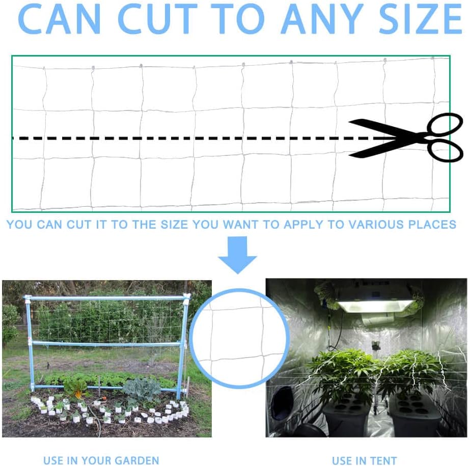 Heavy Duty Green Trellis Netting Roll - 79''x328' Plastic Plant Green Trellis Net for Climbing Plants