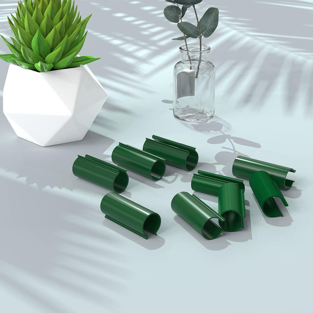 Jetec 128 Pieces PVC Pipe Clips Covers 2.4 Inches Long Greenhouse Clamps for Netting for Greenhouses Garden Shelters