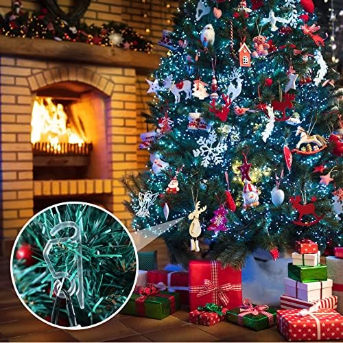 Marsui 40 Pieces Christmas Light Clips Outdoor Gutter Hooks,Clear