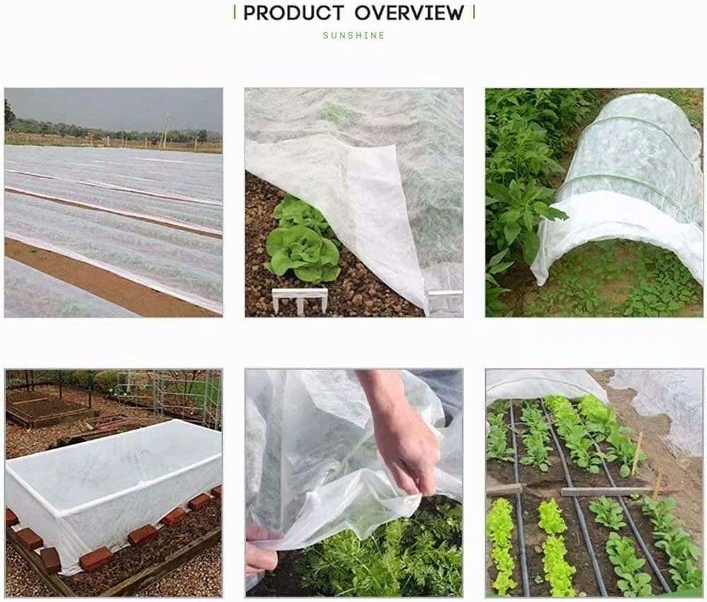 Agfabric Warm Worth Floating Row Cover & Plant Blanket, 1.2 oz 10x50ft for Frost Protection, Harsh Weather Resistance&