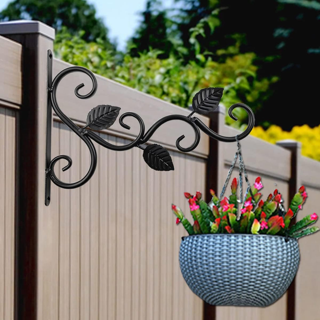 TIHOOD 4PCS Plants Hangers Outdoor Indoor Decor, Wall Hooks for Hanging Plant Bracket, Plant Hooks for Bird Feeder