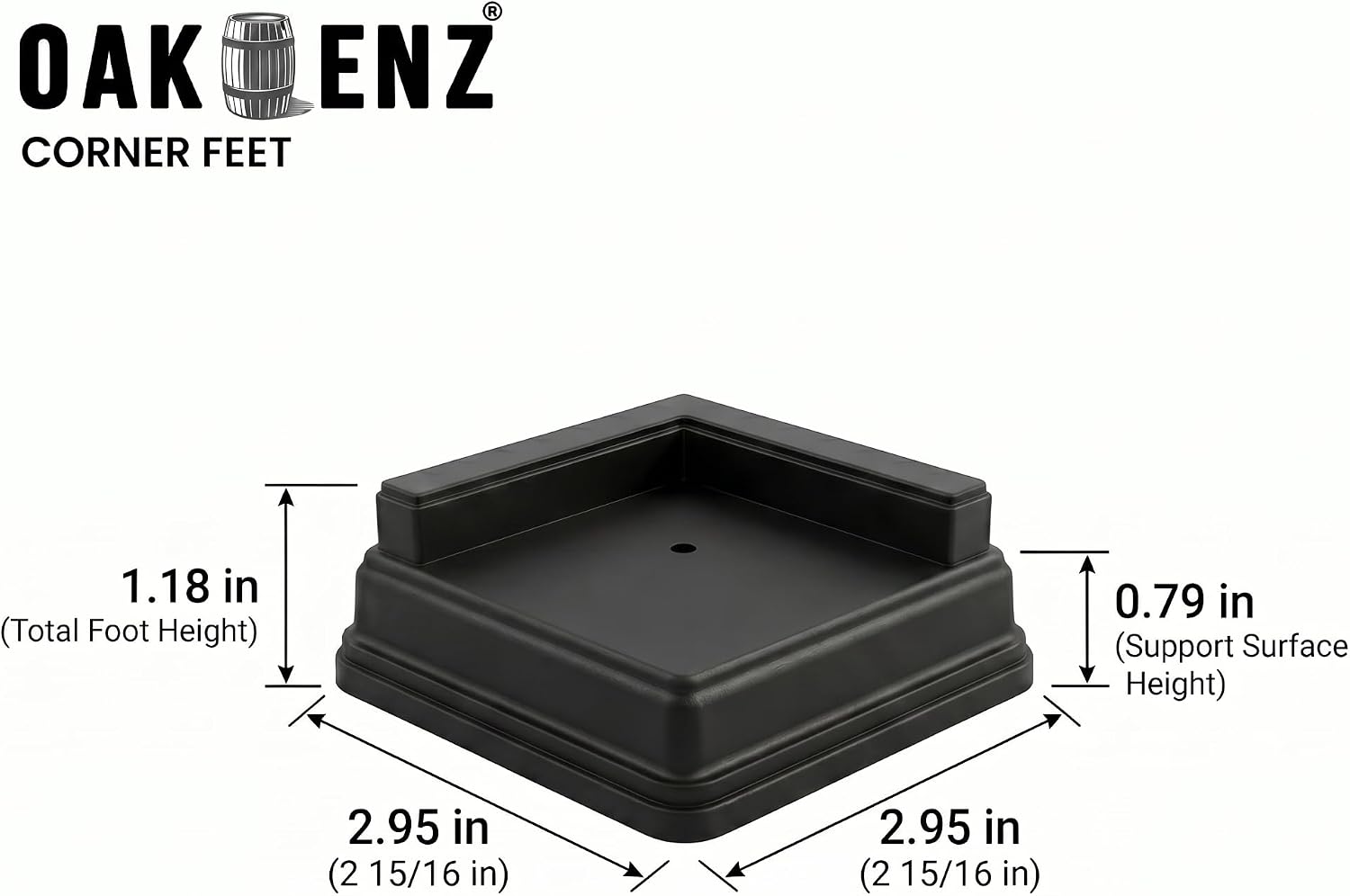 Corner Planter Feet – Pot Feet for Square & Rectangular Planter Boxes – Improves Drainage & Helps Protect Decks –