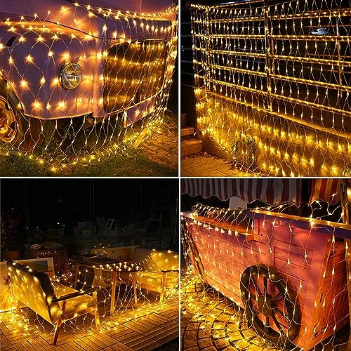 Joomer Christmas Net Lights - 11FT x 4.5FT 300LED Plug-in Light-Warm White