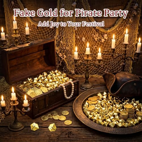 160 Pieces Gold Finish Acrylic Fake Ice Rocks, Vase Fillers for Table Decor