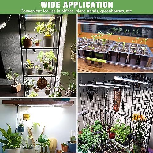 Kullsinss 16in Grow Light Strips, 4-Bar 240 LEDs Full Spectrum Plant Light