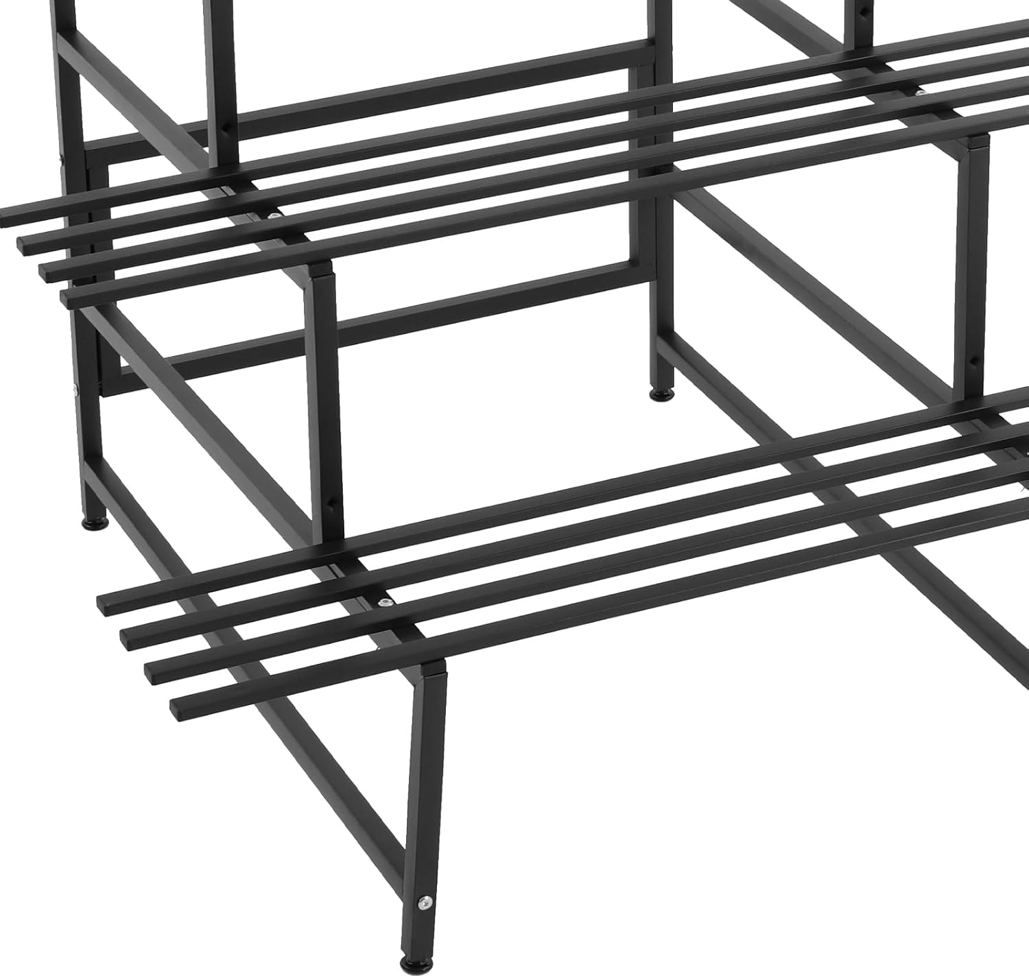 DYRABREST 4 Tier Metal Plant Stand, 39.4 Inch Tall Black Iron Garden Display Shelf for Indoor Outdoor, Heavy Duty