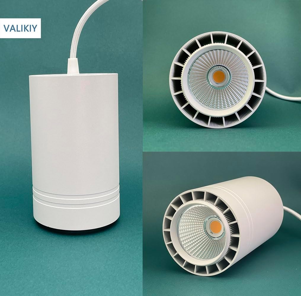 Hanging Grow Light 40W Large, Full Spectrum Warm White Color Plant Lamp, 120V Plug-in with Timer, 15FT Fabric Power