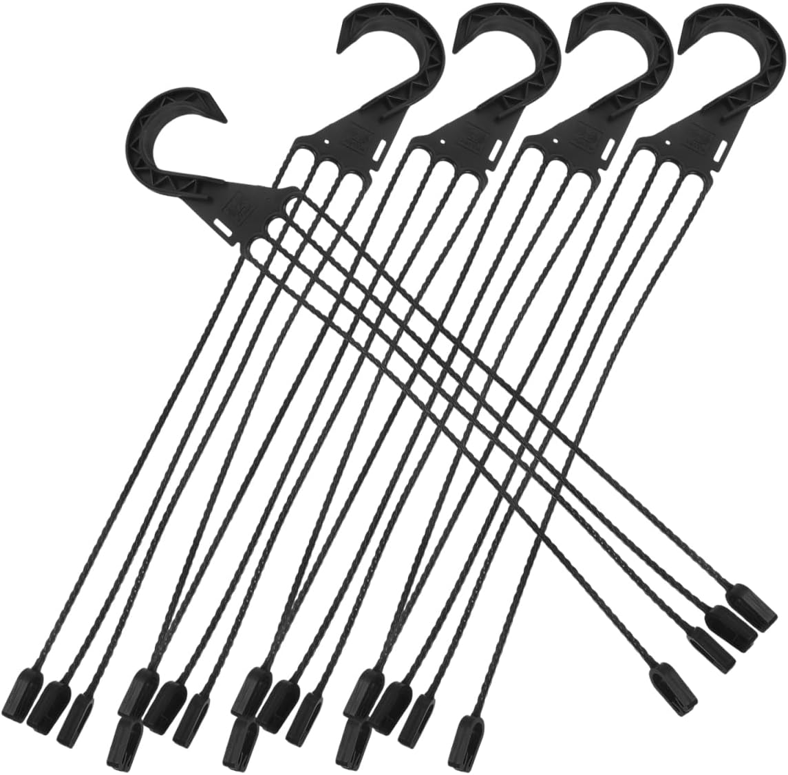 Healeved 5Pcs Plastic Plant Hangers Hanging Basket Hooks, 4 Prong Plant Pot Hangers for Balcony, Garden, Porch, and