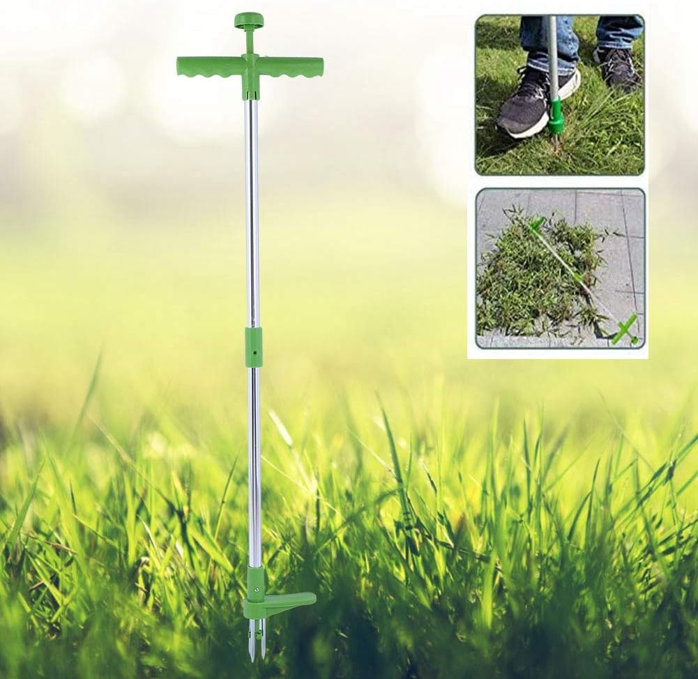 Portable Puller Tool Stand Up Weeder Long Handle Garden Lawn Root Killer Remover Heavy Duty Ergonomic Design for