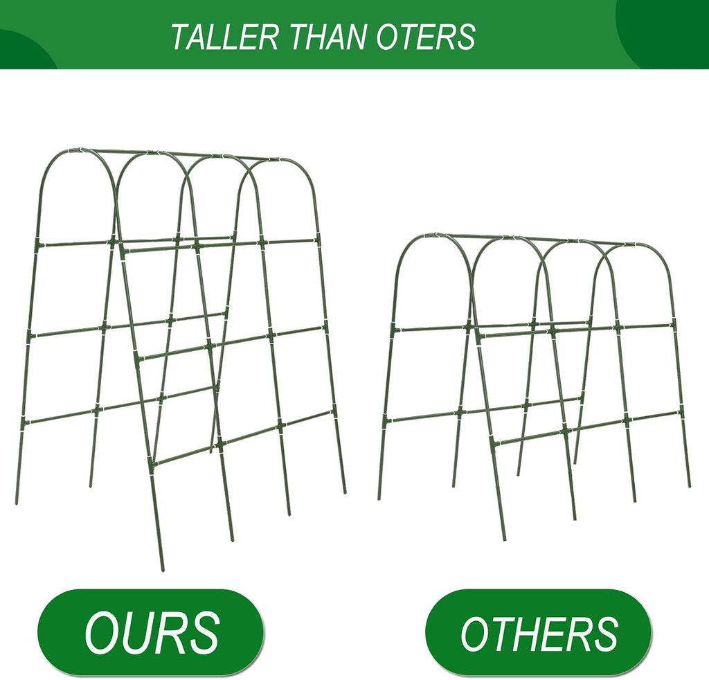 65"×50" Cucumber Trellis for Raised Bed,Tall Metal Arch Garden Trellis for Climbing Plants Outdoor,Vegetables,Plant
