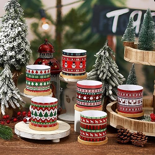 Tioncy 6 Pcs Christmas Succulent Pots 3.15'' Small Christmas Planters