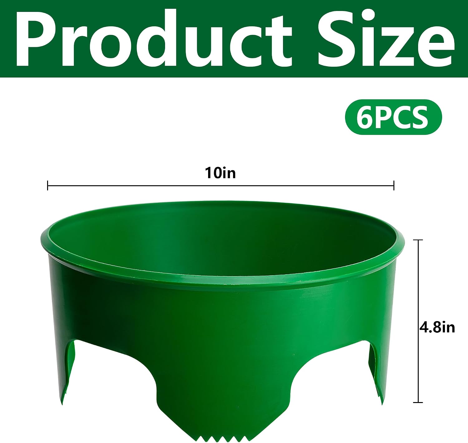 EBaokuup 6 Pcs 10 Inch Planting Grow Rings-Planting Protective Round Edging to Separate Rock and Pest-Planting Rings