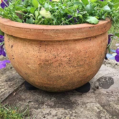 40Pcs Pot Feet Invisible Round Flowerpot Riser Stands Self - Adhesive Black Non - Slip Heavy Duty Pot Pad for Balcony