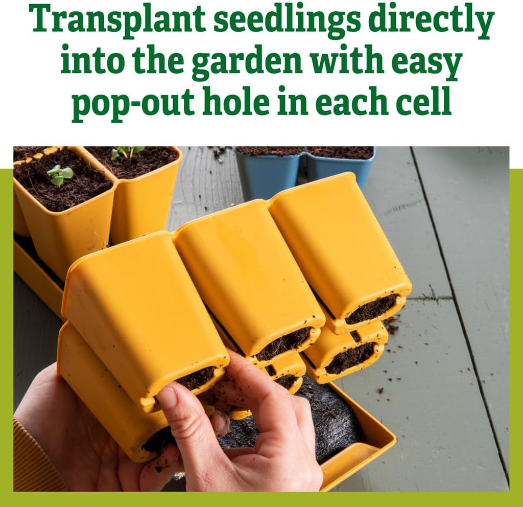 Gardener's Supply Company Gardener's Best® XL Seed Starting Kit | Durable and Reusable Self-Watering Deep Root Seed