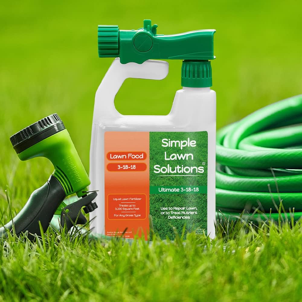 Ultimate 3-18-18 NPK- Lawn Food Quality Liquid Fertilizer- Easy to Use Concentrated Spray- Any Grass Type- Summer &