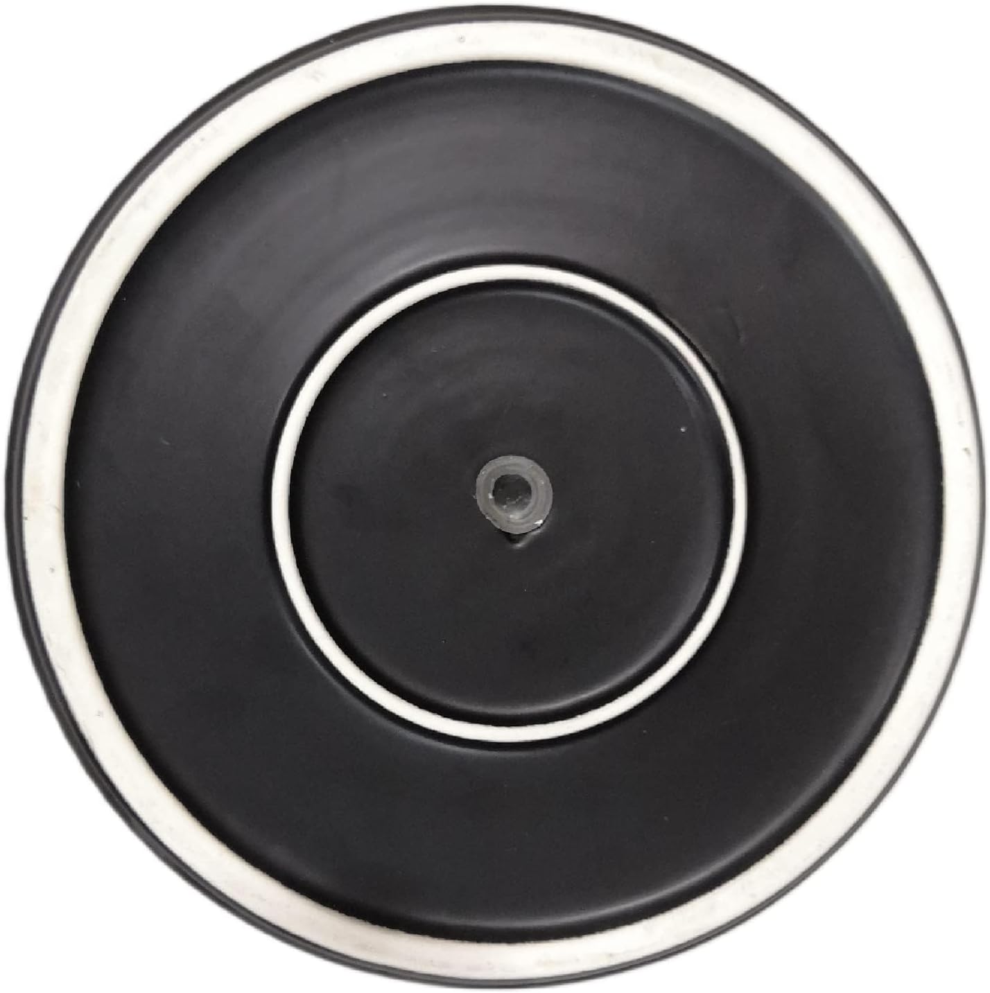 Amazon Basics Fluted Ceramic Planter Pot for Indoor Outdoor Plants, Round Flower Pot with Drainage Hole, 10-inch, Black