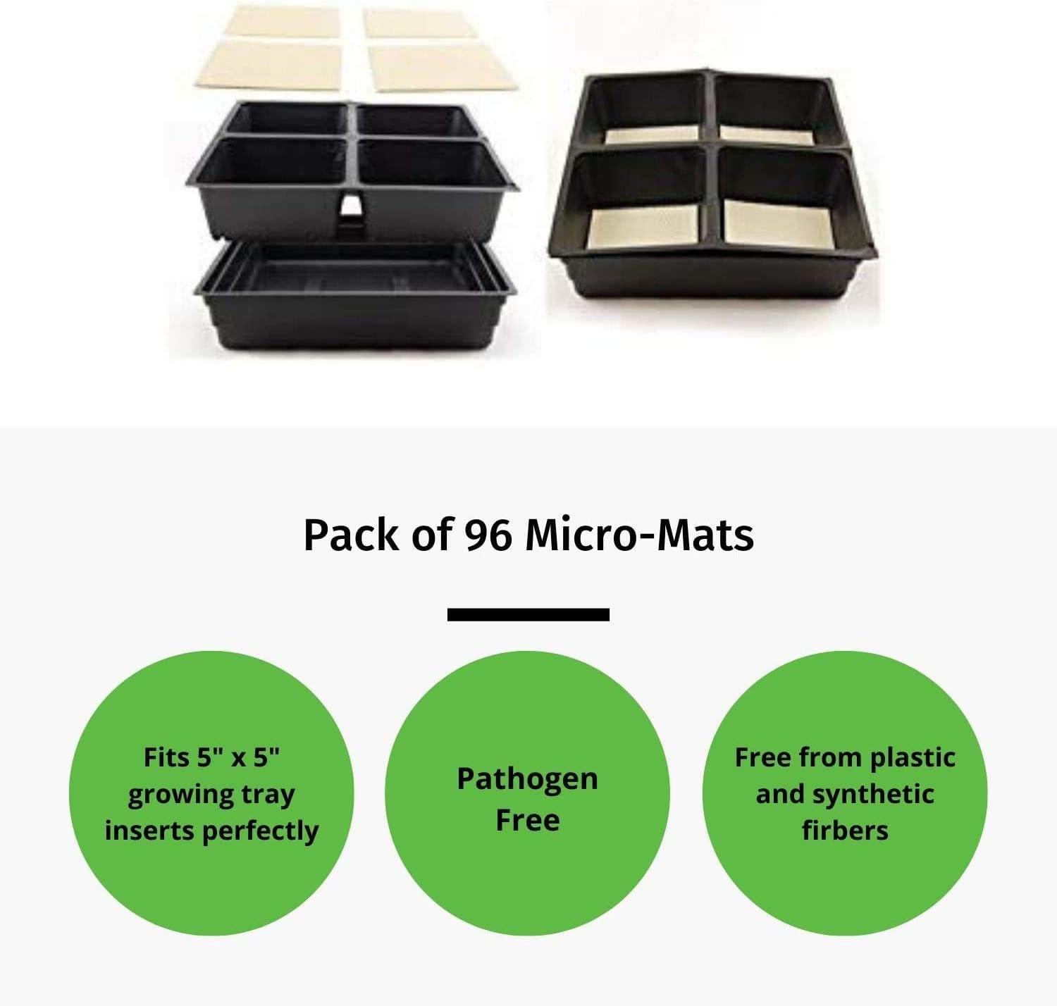 Handy Pantry Micro-Mat Minis Hydroponic Grow Pads - for Organic Production | Plant & Seed Germination: Wheatgrass