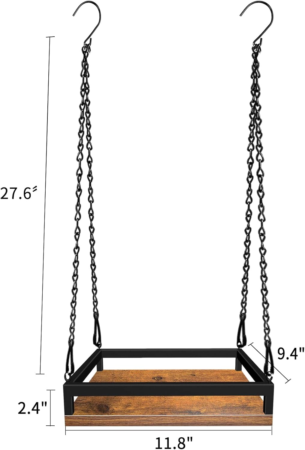 Lilybud--lily Plant Hanger Indoor, 2 Pack 11.8" Wooden Hanging Plant Holder | Hanging Planter for Indoor Plants, Load