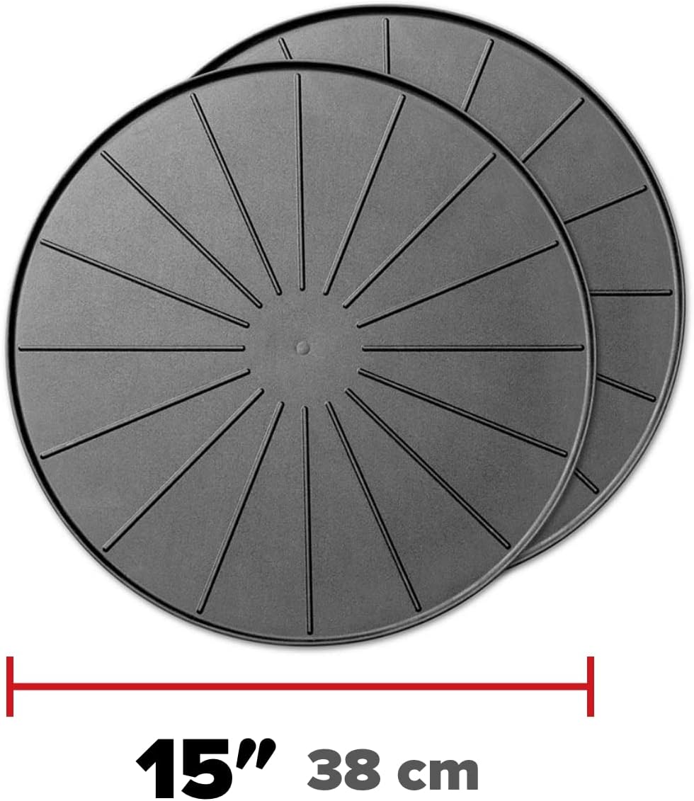 WeatherTech 15" Plant Mats/Coasters - for Floor Protection from Planter Spills, leaks and Soil (8A15CST2PKBK)- Black