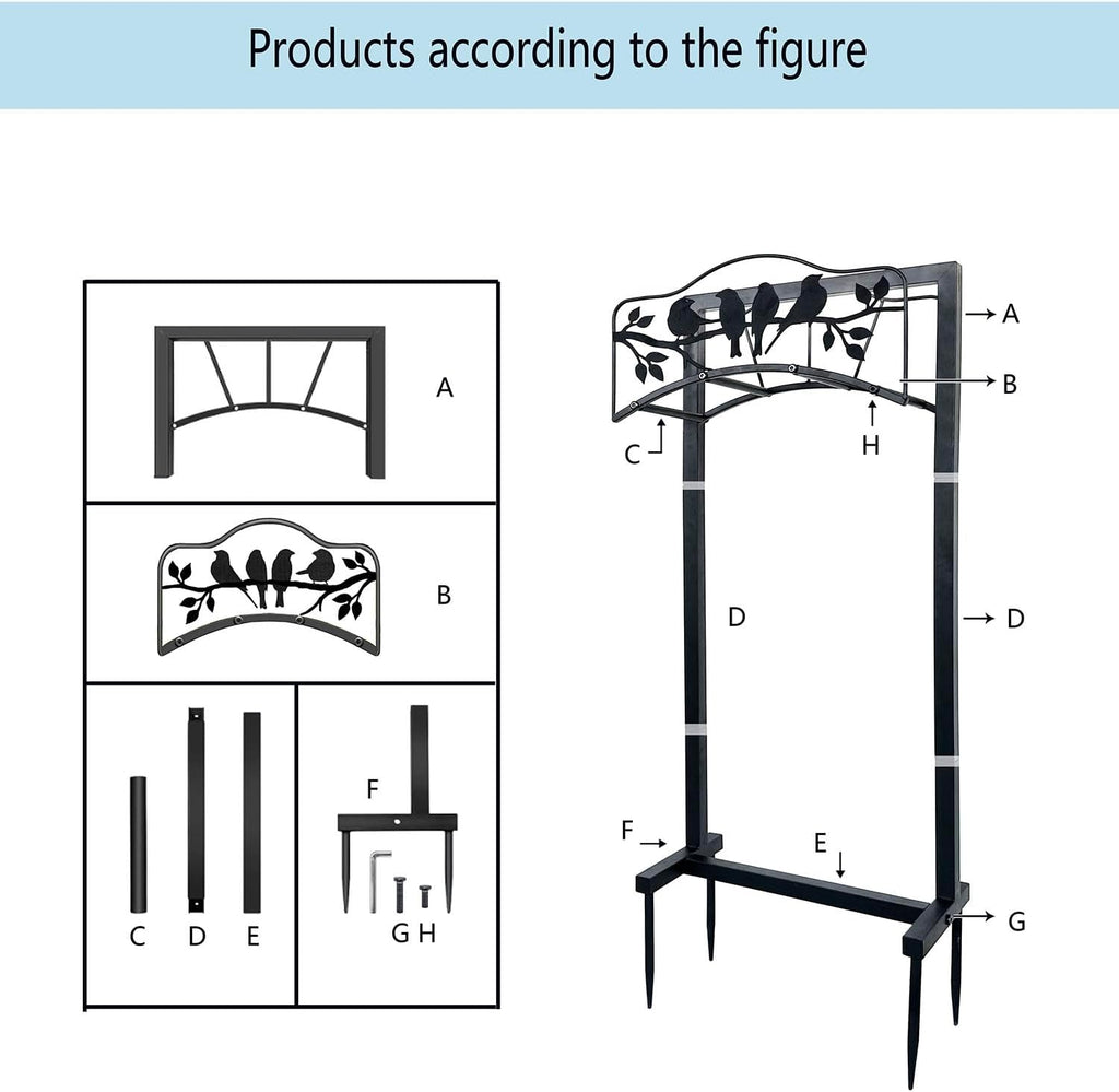 Garden Hose Holder Freestanding with 4 Spikes, Detachable Heavy Duty Water Hose Holders Stand, Reinforced Garden Hose